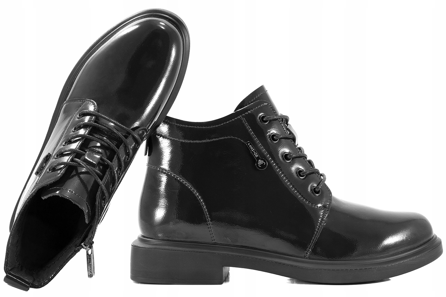 Loretta Vitale W2439417A Boty Zateplené Kotníkové Boty Zimní Laky Kůže 40