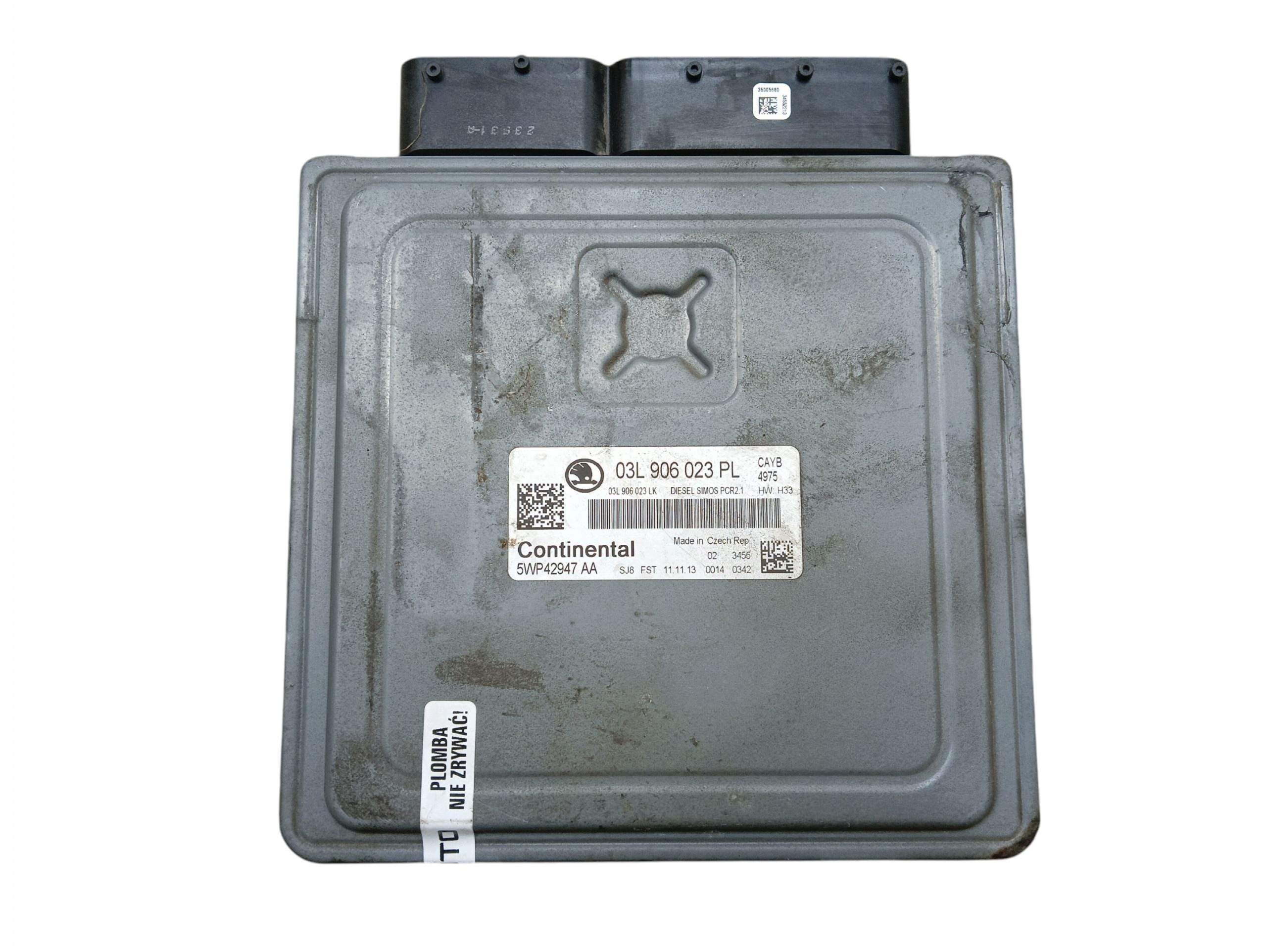computer control unit of the engine SKODA RAPID (2012-2017) 1.6 TDI 90KM 03L906023PL