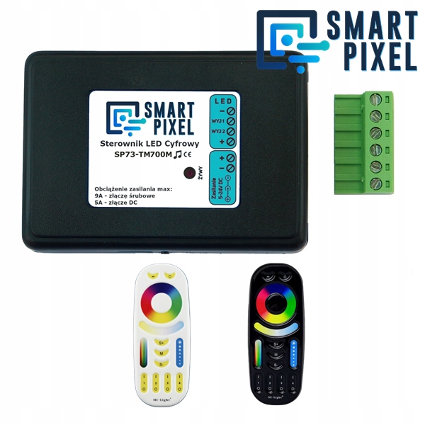 Digitálny hudobný ovládač pre Led pásky Rgbw SmartPixel SP73-TM700M 5-24V