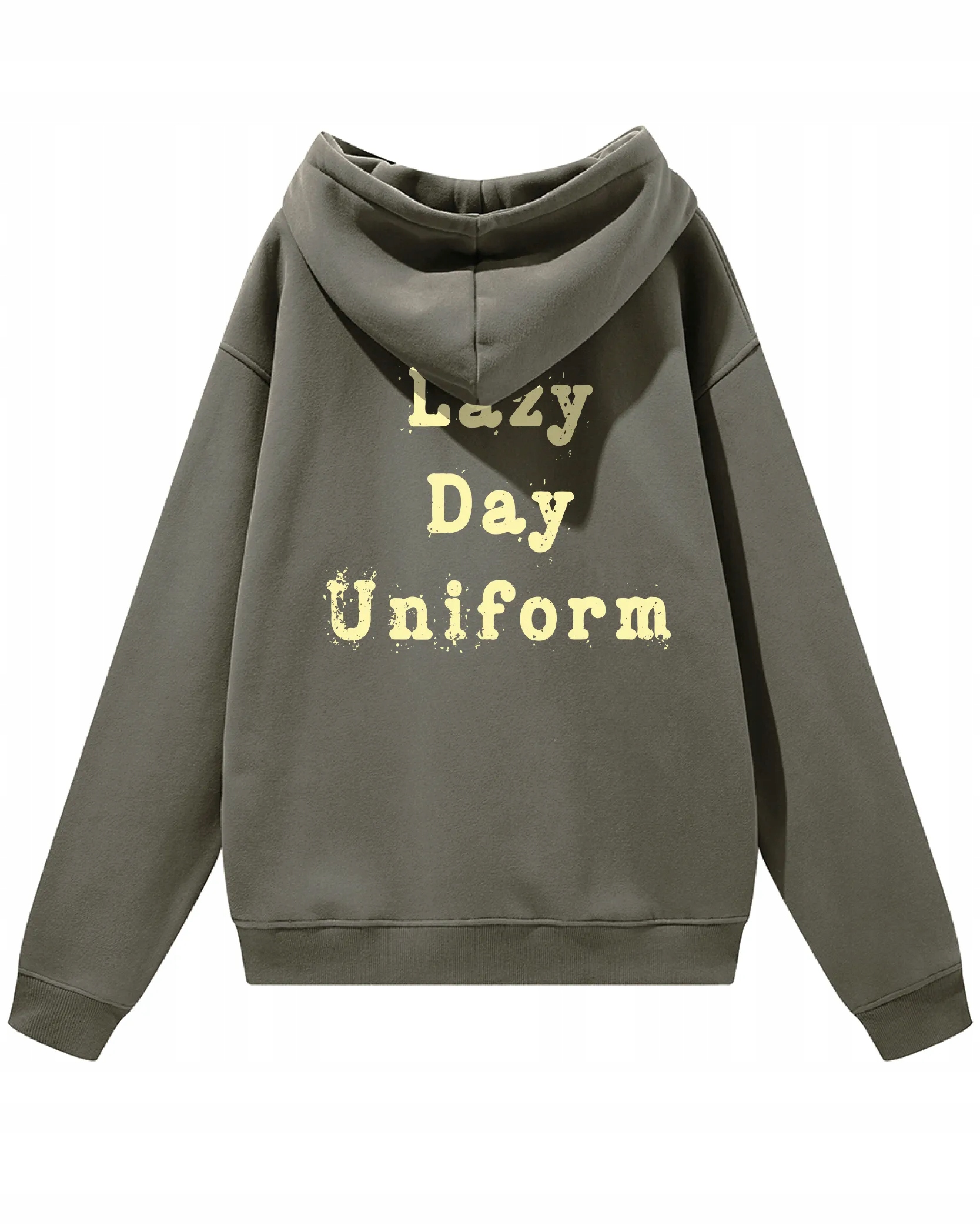Oversize mikina Lazy Day Uniform s kapucí zábavná šedá, XL