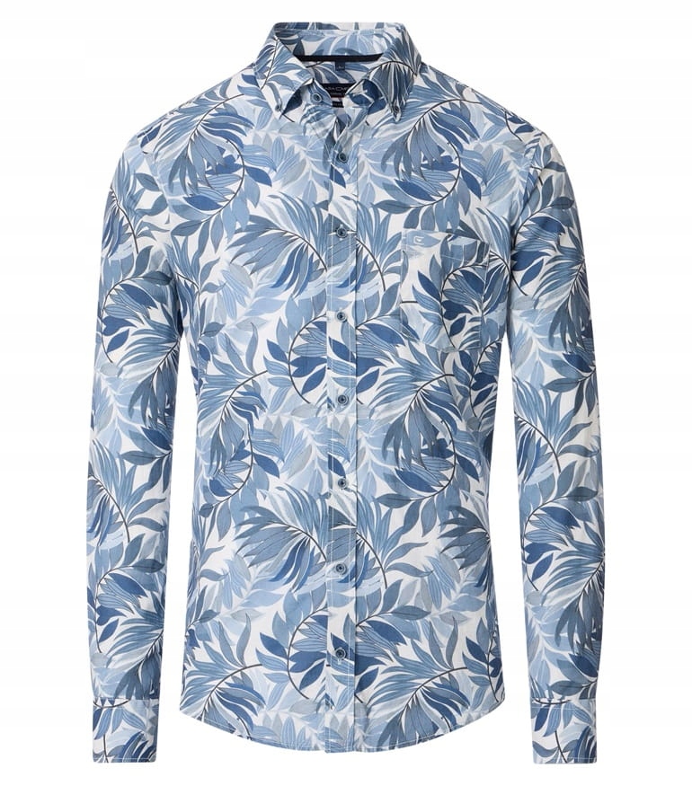 Velká pánská lněná košile s květinami Casamoda