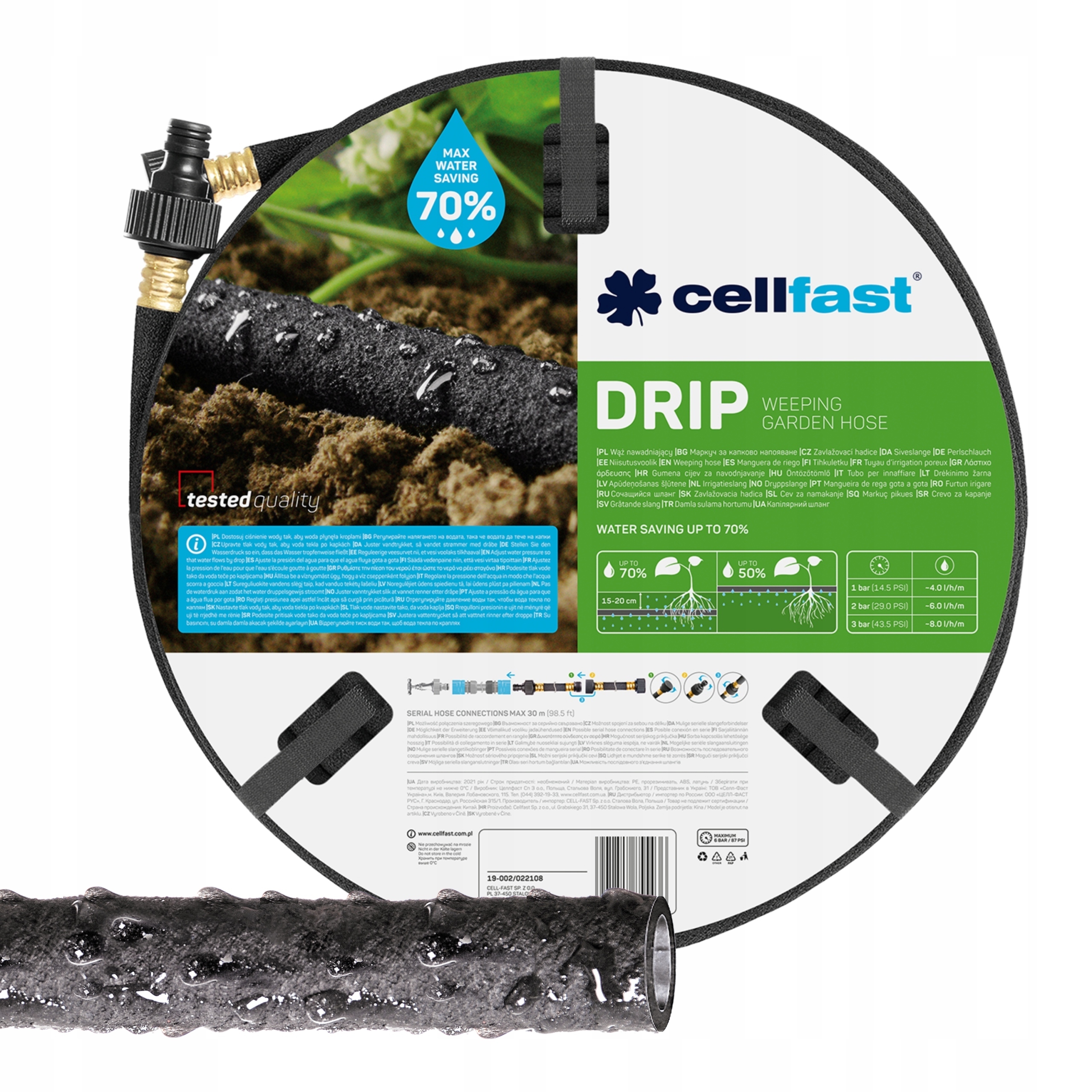 

Cellfast Wąż Nawadniający Drip 1/2'' 30M Pocący