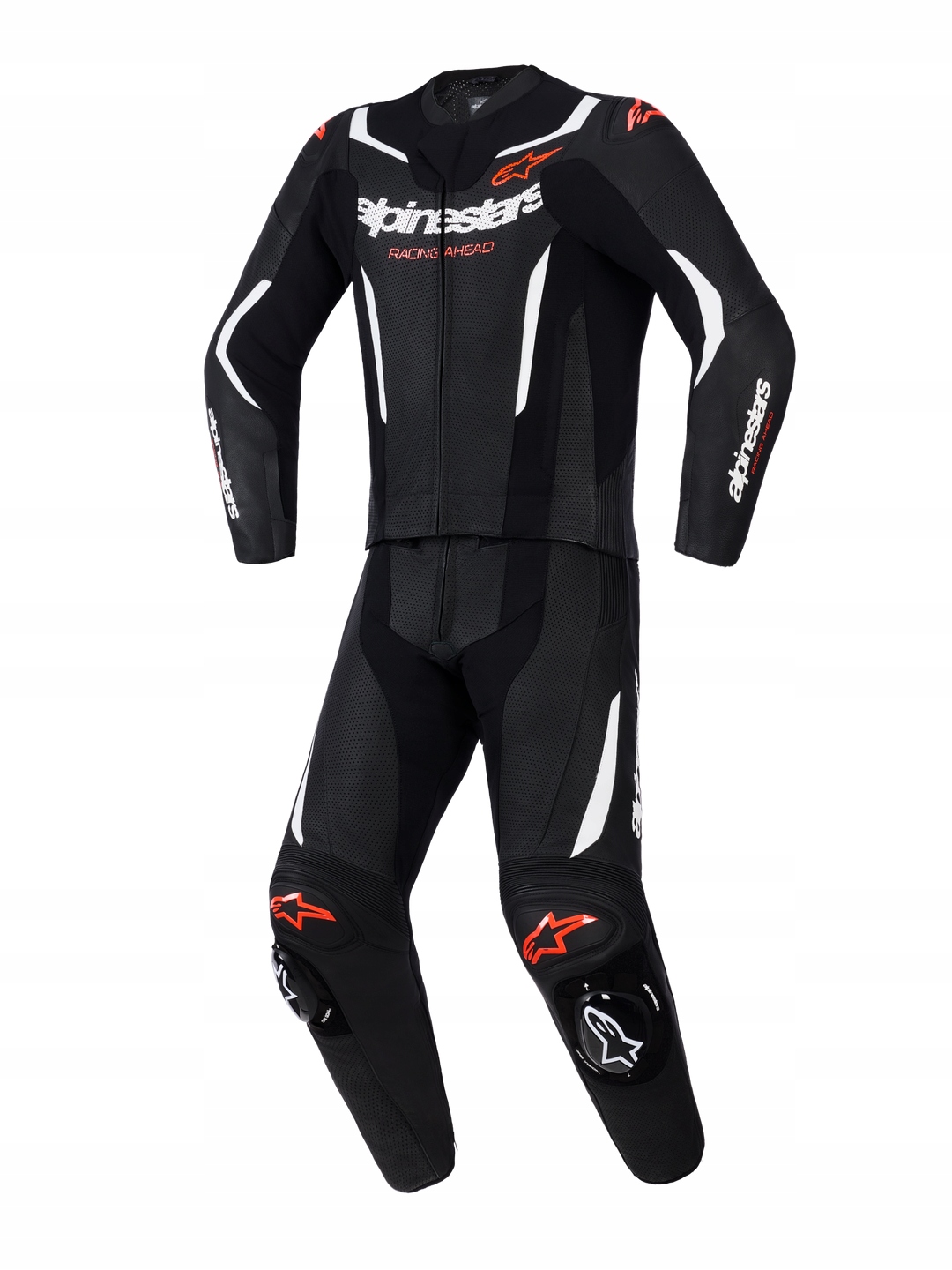 Dvojdielna Kožená Kombinéza Alpinestars Gp Force V2 2PC Bk/wh/rd (50)