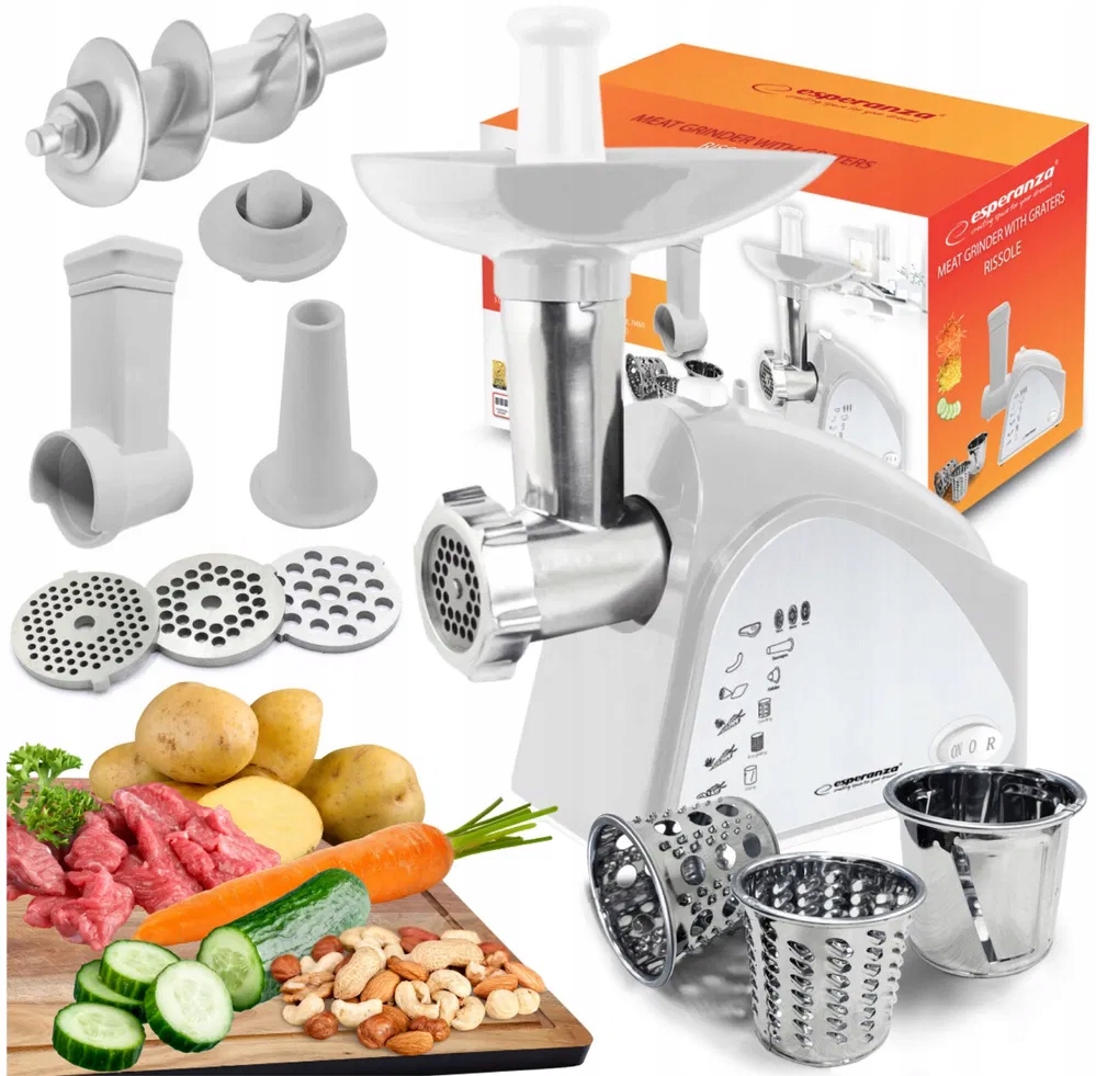 Maszynka Do Mielenia Mięsa Kiełbasy Szatkownica Rissole 3 Sitka 2200W