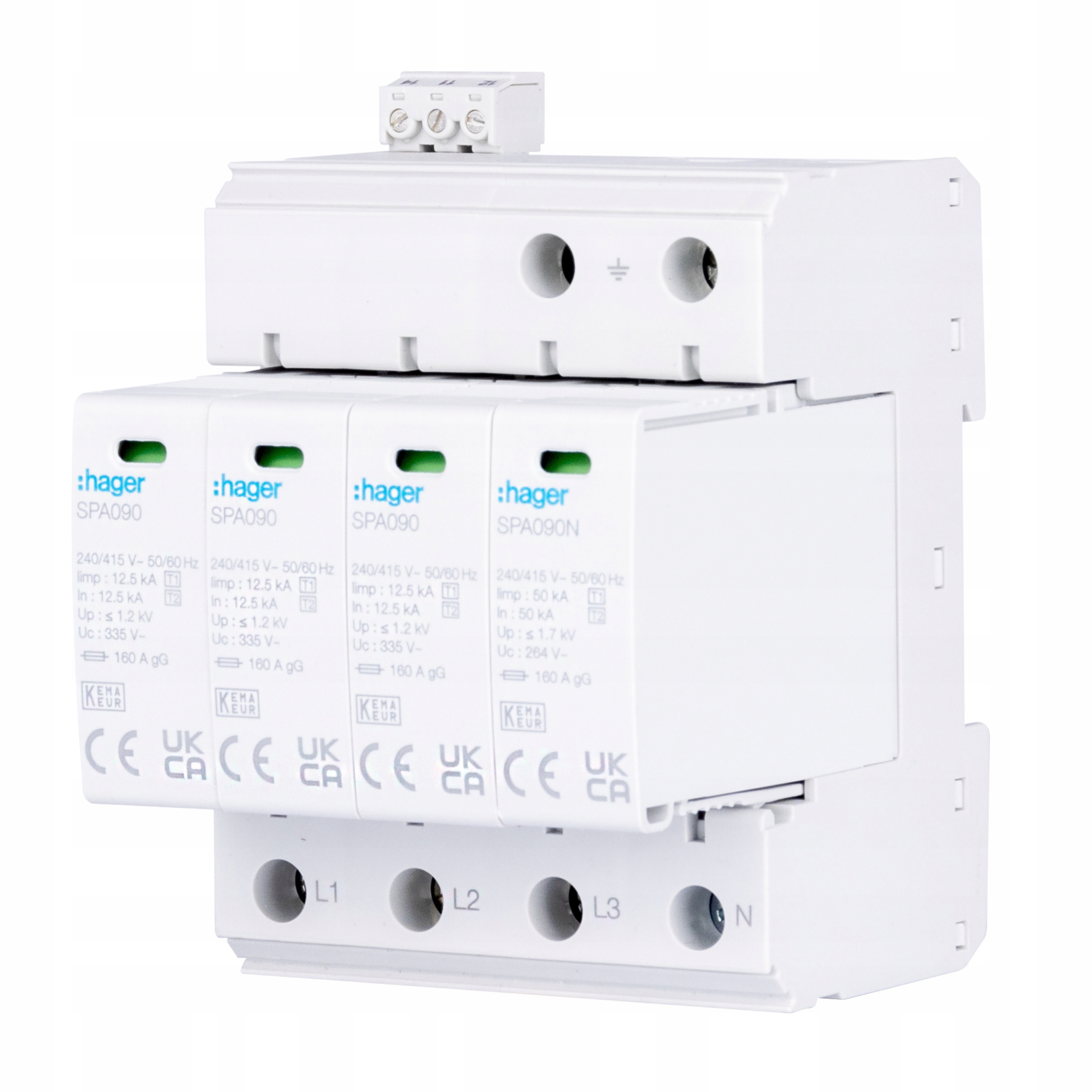 Hager Ogranicznik Przepięć B+c 4P 12,5kA SPA931