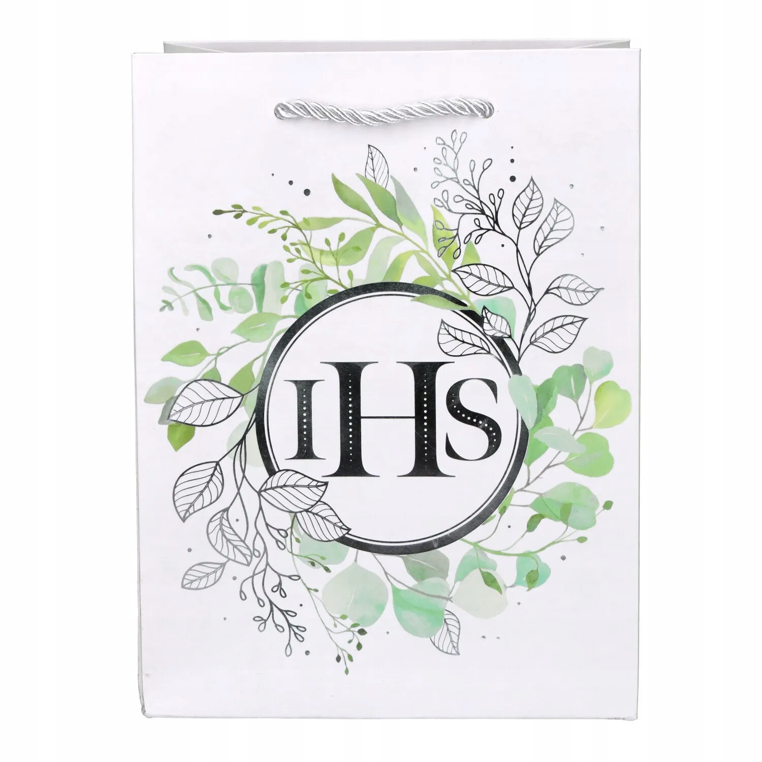 Torebka prezentowa IHS komunijna srebrna 20x15cm Marka inna