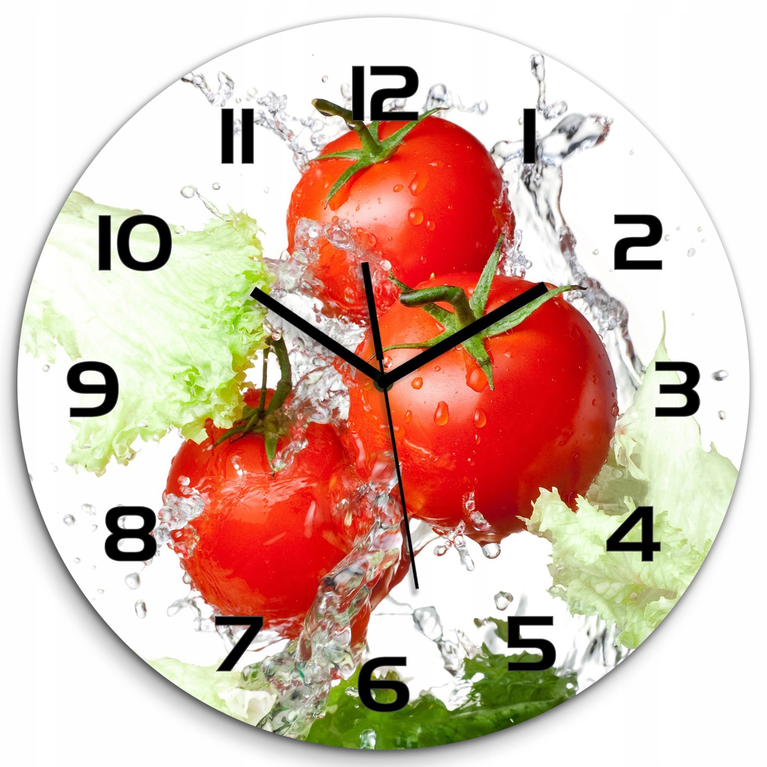 

Nowoczesny szklany zegar Pomidory i sałata fi 60cm