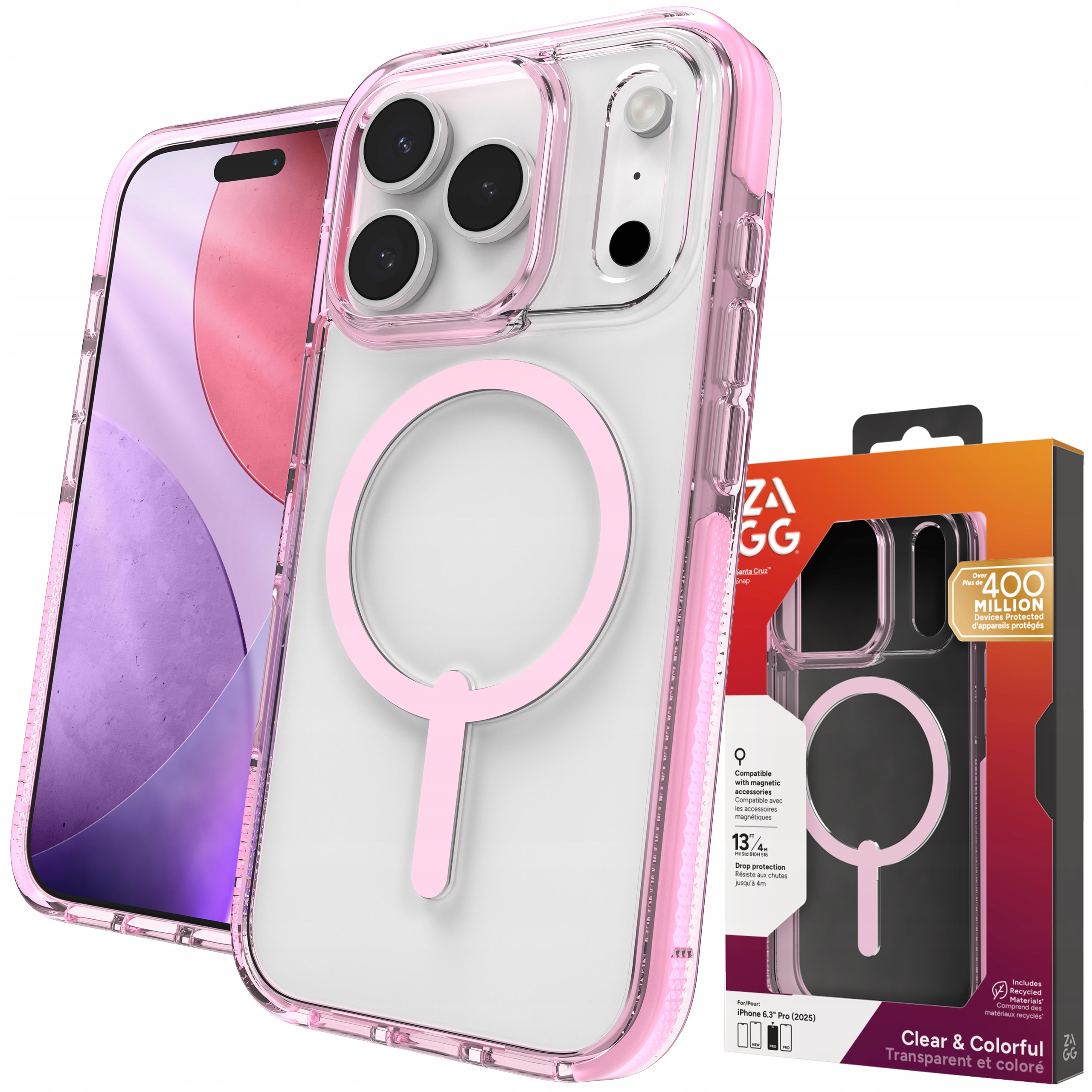 Zagg Santa Cruz Snap Case Pouzdro s MagSafe pro iPhone 17 Pro Cover