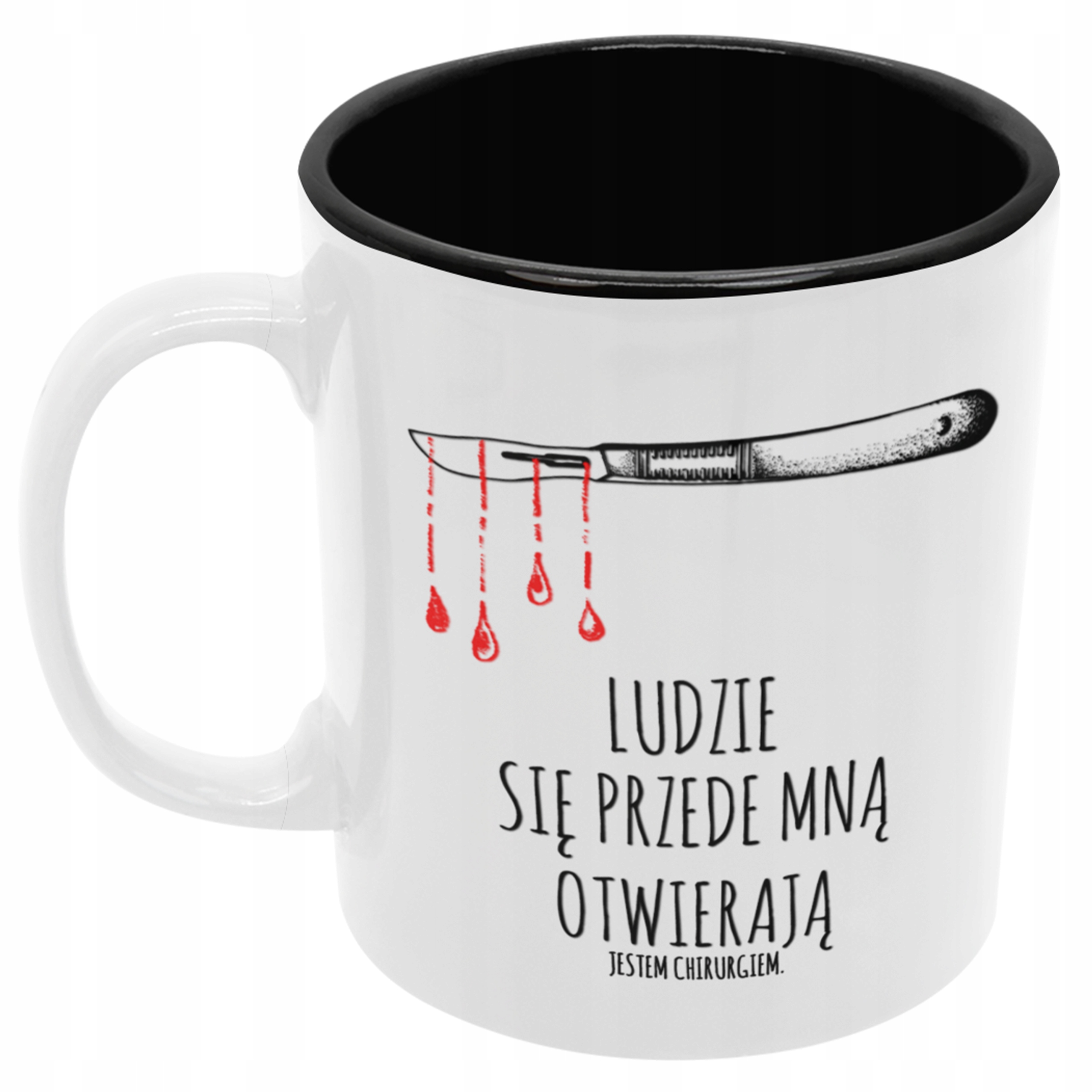 

Kubek Chirurga chirurg lekarza czarny środek