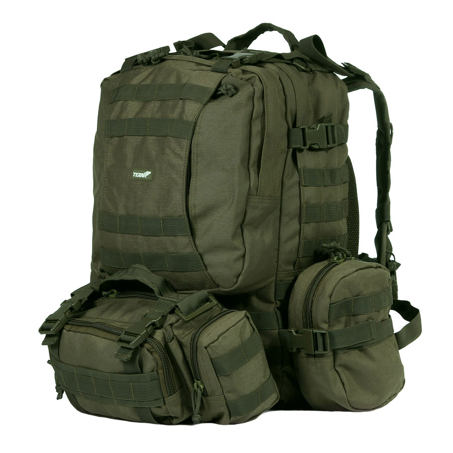 Texar Plecak Camper 60 l Turystyczny Miejski Militarny Survival Zielony Zes