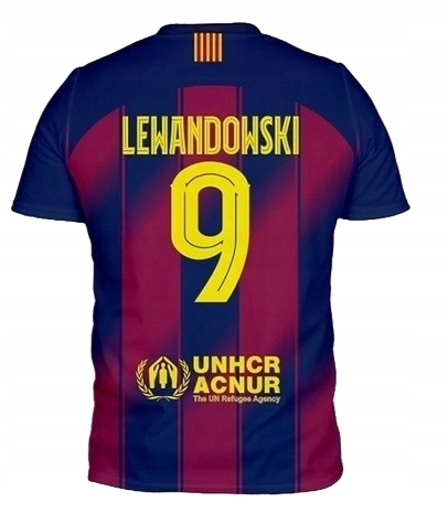 LEWANDOWSKI Koszulka piłkarska sportowa dla dziecka Barcelona r. 110 cm Marka bez marki