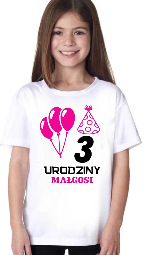 

T-shirt Koszulka dla Dziecka 3 Urodziny + Imię