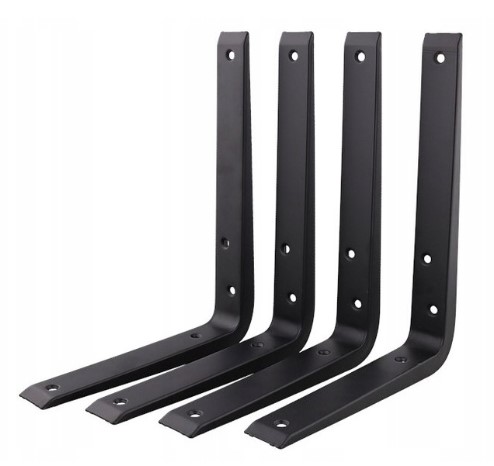 

4x Wspornik Do Półek 30 kg Czarny Mat