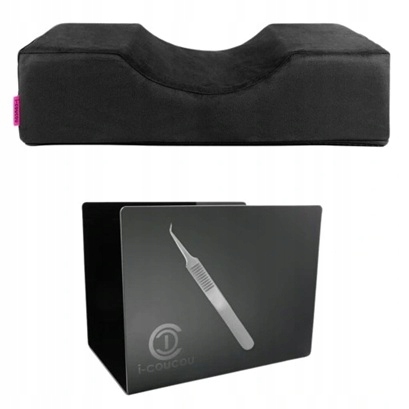 Polštář Kosmetický Prodlužovač Řas Obočí Černý Magnetický Organizér