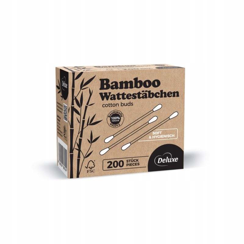

Patyczki higieniczne Deluxe Eco Bamboo 200 szt.