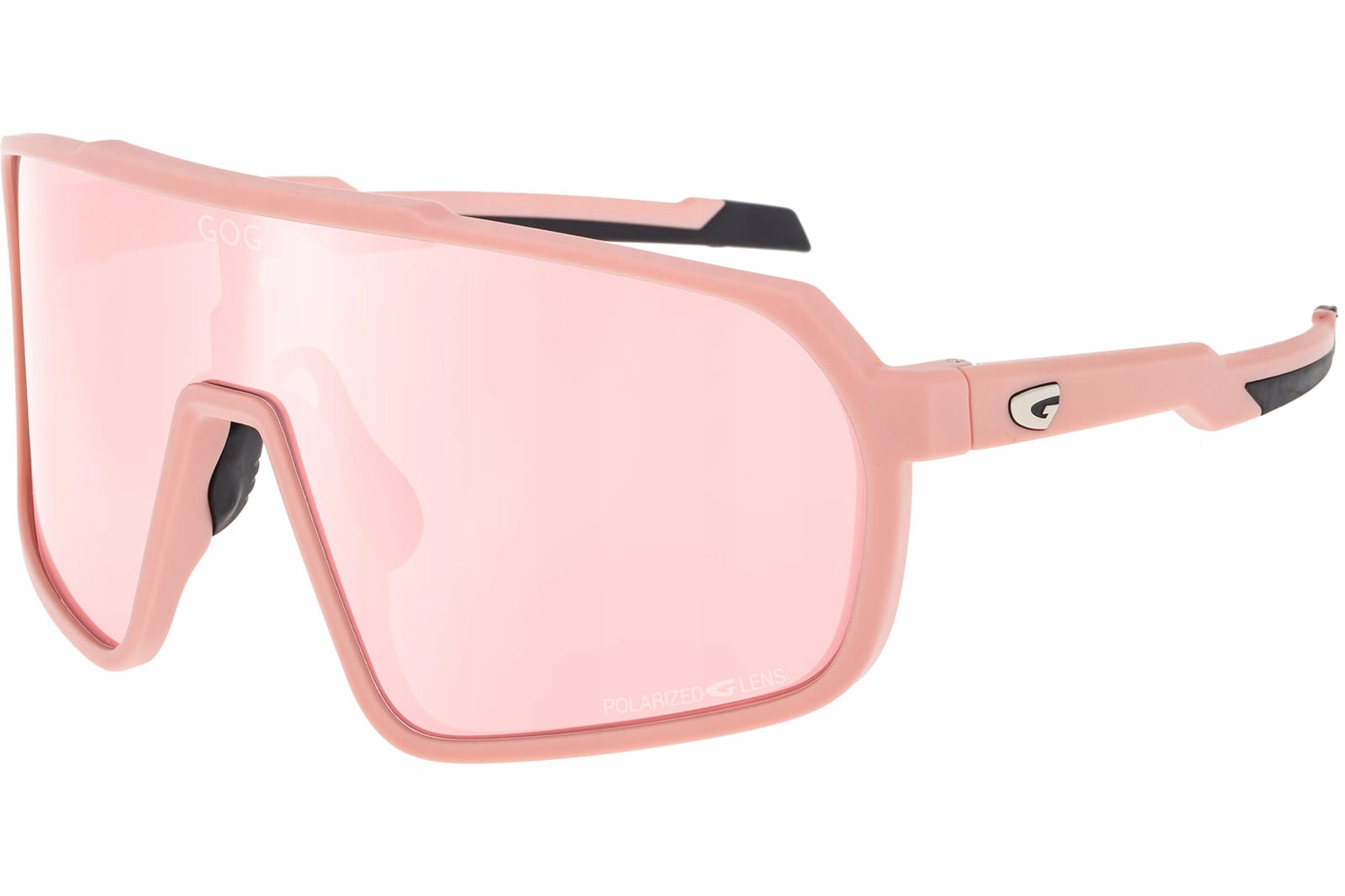 Okulary rowerowe polaryzacyjne Gog Okeanos Przróż/czerń, Polichromaty Róż