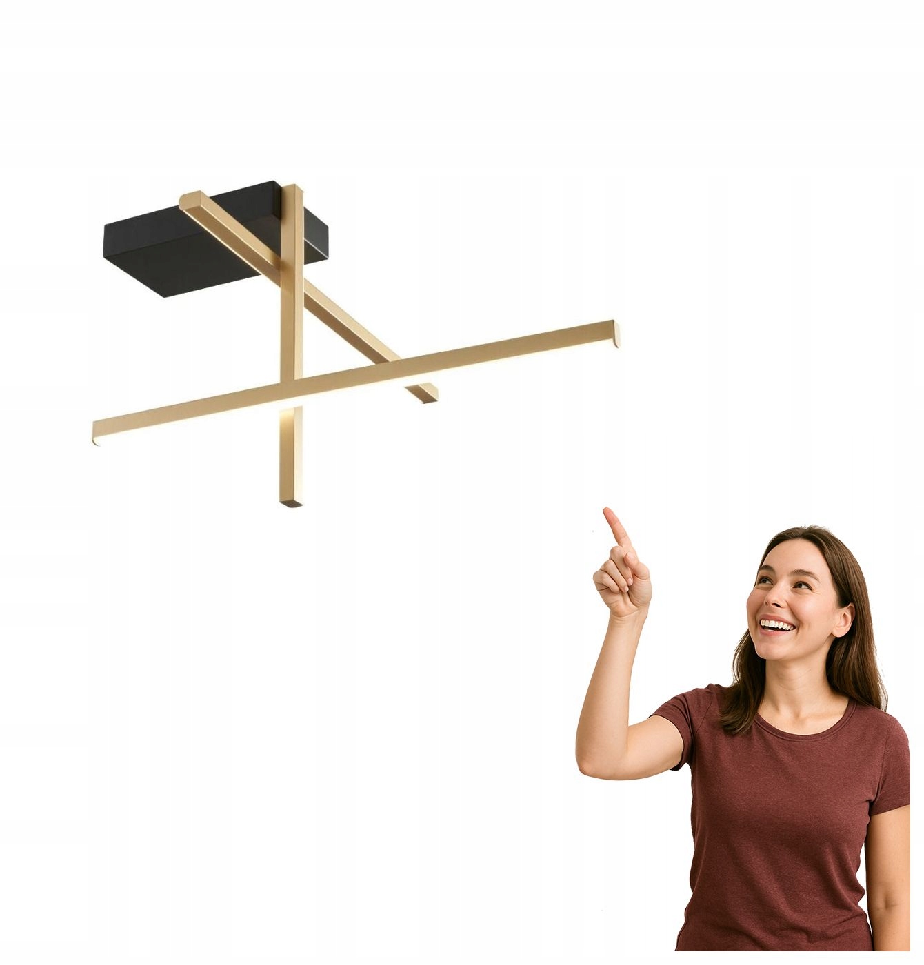 Led stropná lampa 25W Edge 22008C3-BK/GD Zuma Line