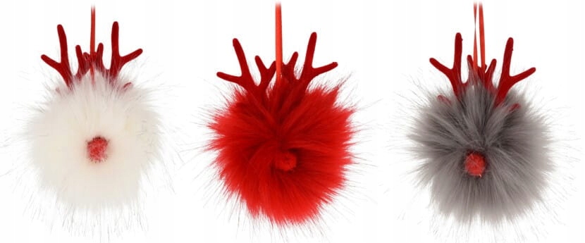 

Bombki zawieszki renifery puchatki zestaw 3 szt.