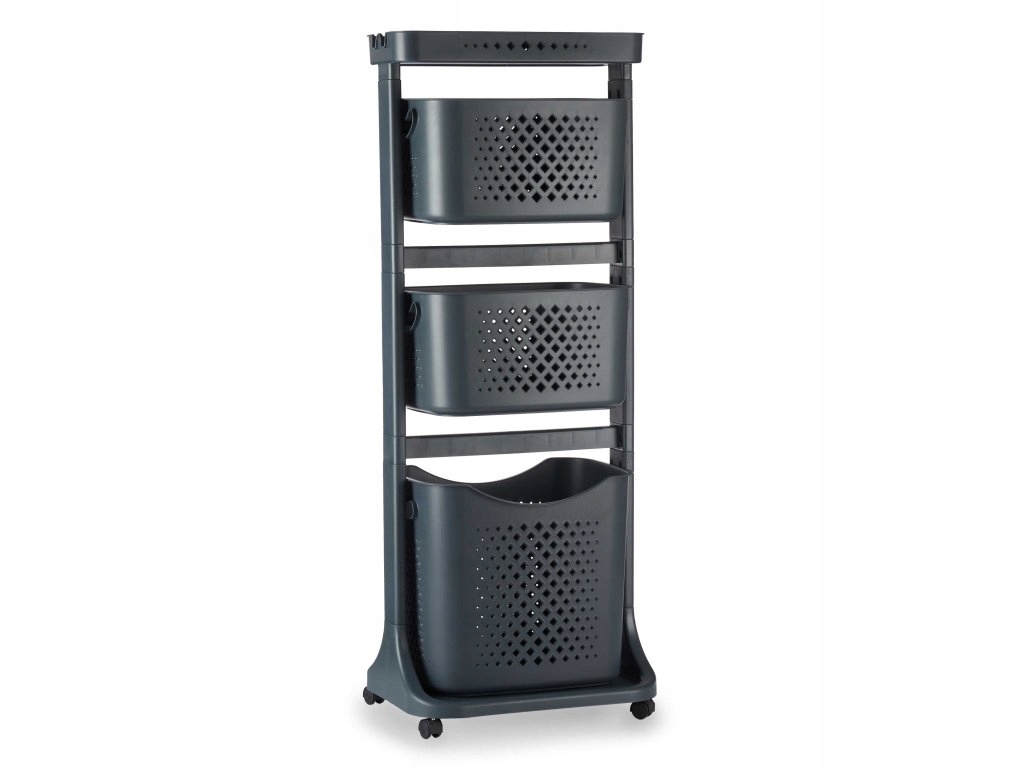 Plastový regál do šatníka s 3 košmi Comfy Places, 42 x 30 x 108 cm