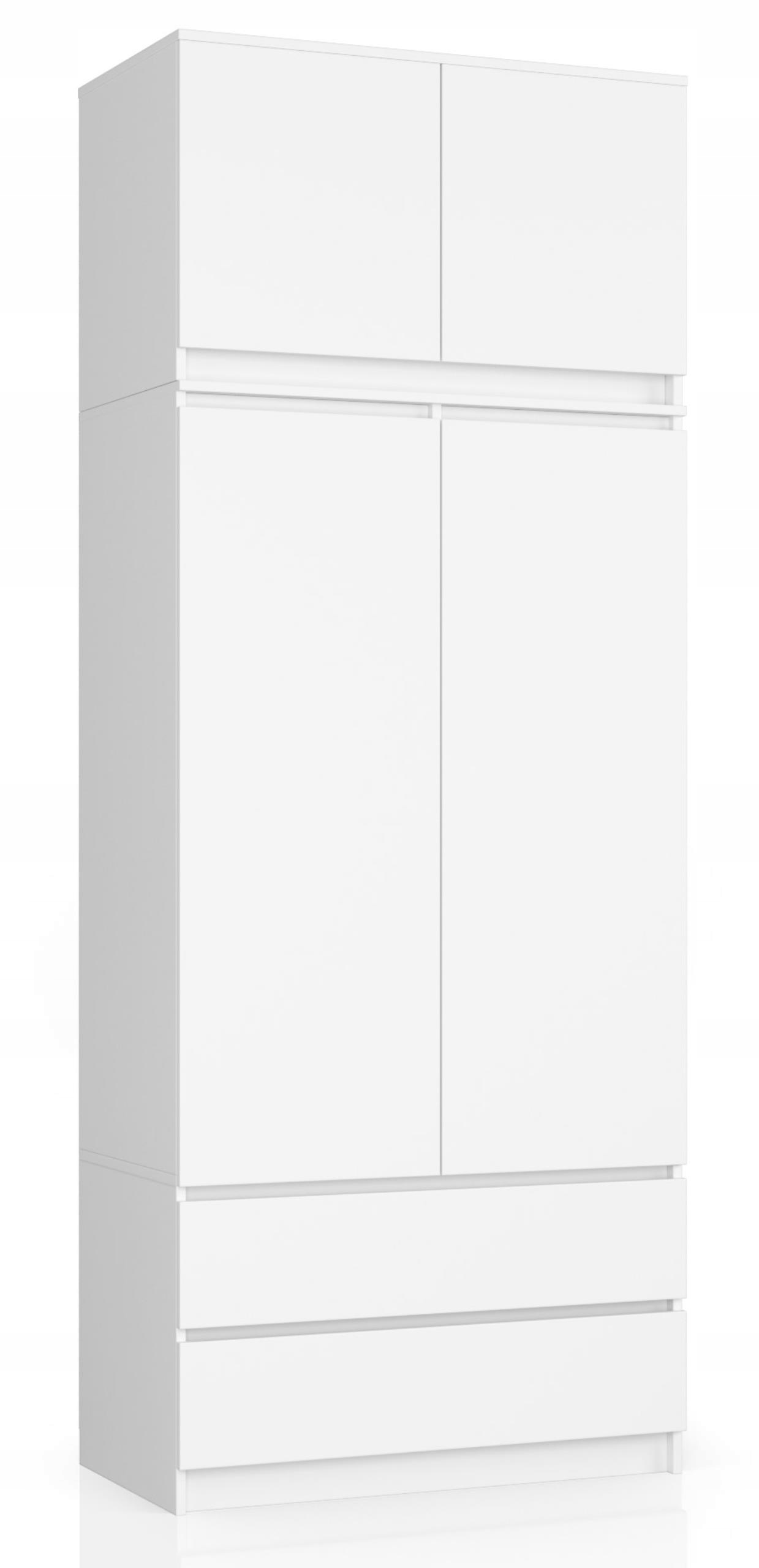 

Szafa dwudrzwiowa S90 biała 90cm z nadstawką