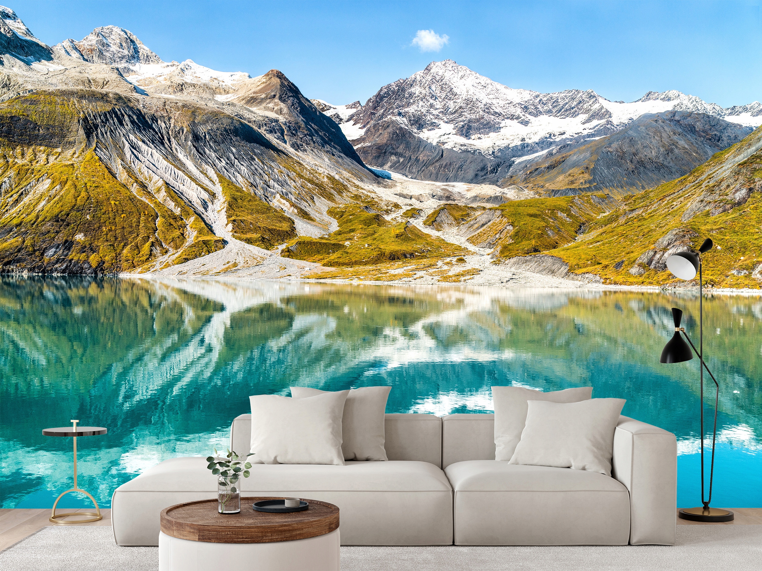 Fototapeta Ledovce A Hory Glacier Bay Alaska Usa 360 x 240 cm