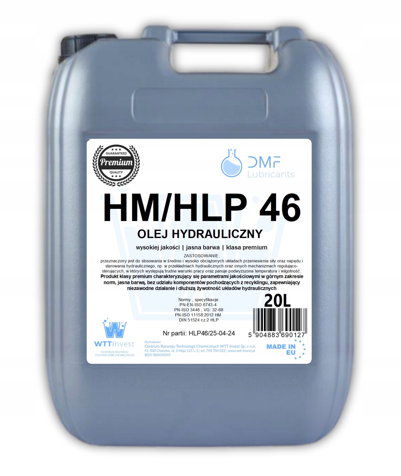 Olej hydrauliczny HM/HLP 46/20 l