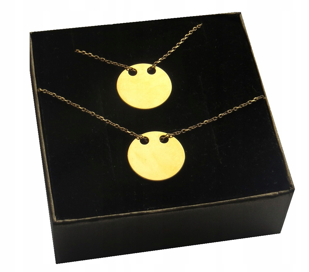 

Złoty komplet Kóło Pełne srebro 925 Celebrytka