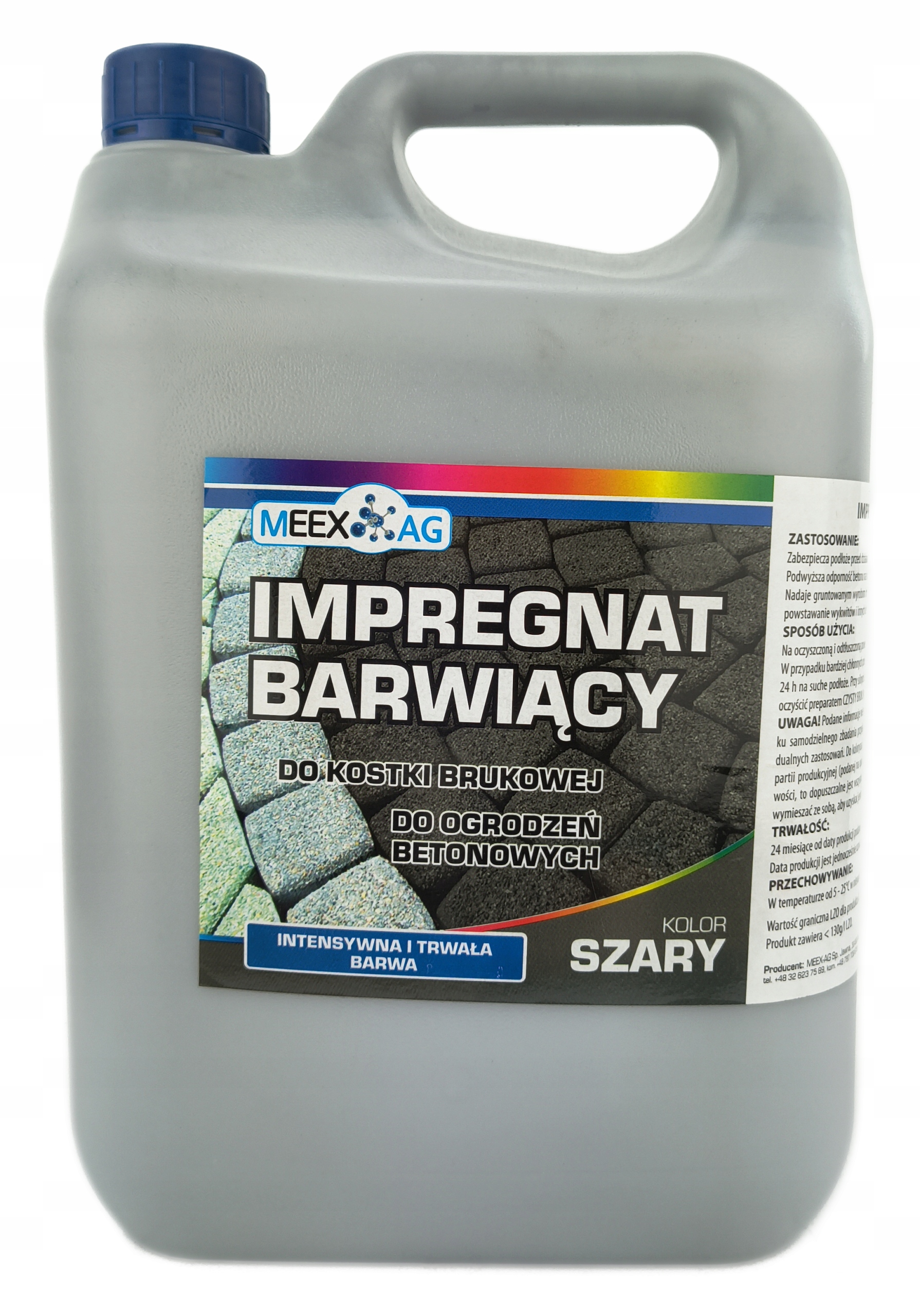 Farba Impregnat Barwiący Do Kostki Brukowej Posadzki Ogrodzeń Betonu Szary