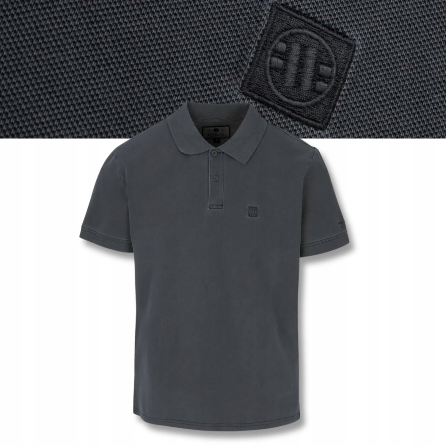 Pánské Polokošile Pitbull Polovina Bavlna Denim Washed Pique Small Logo