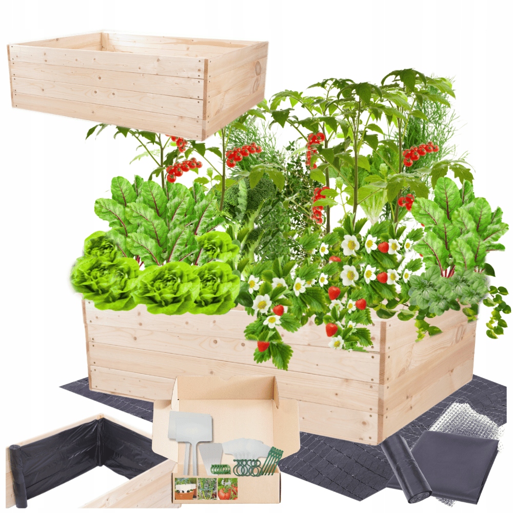 Škatuľa na zeleninu, debnička na zeleninový záhon, zvýšená veľkosť 36x120x100