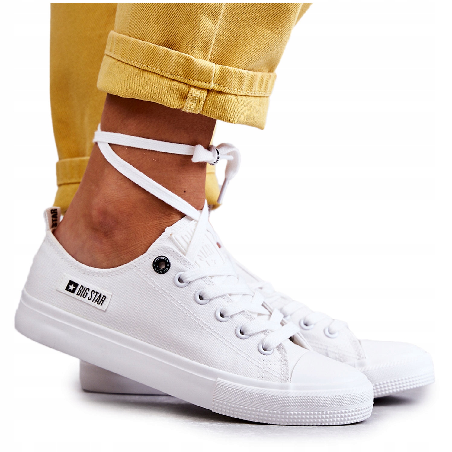 

Materiałowe Trampki Big Star KK274008 Białe 38