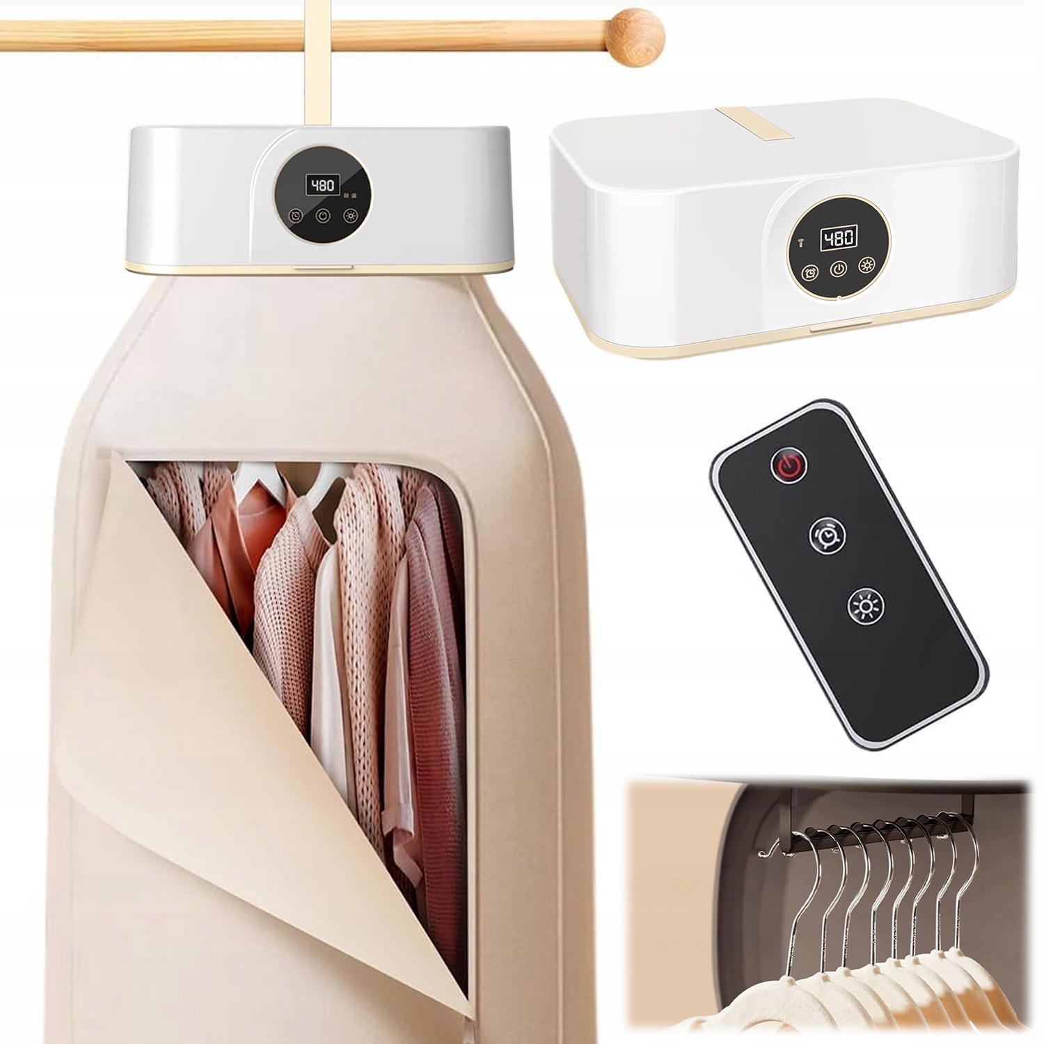 Levně Skládací Sušák 600 W 2 Rychlosti Sušení Ohřev Ptc 360° Úspora