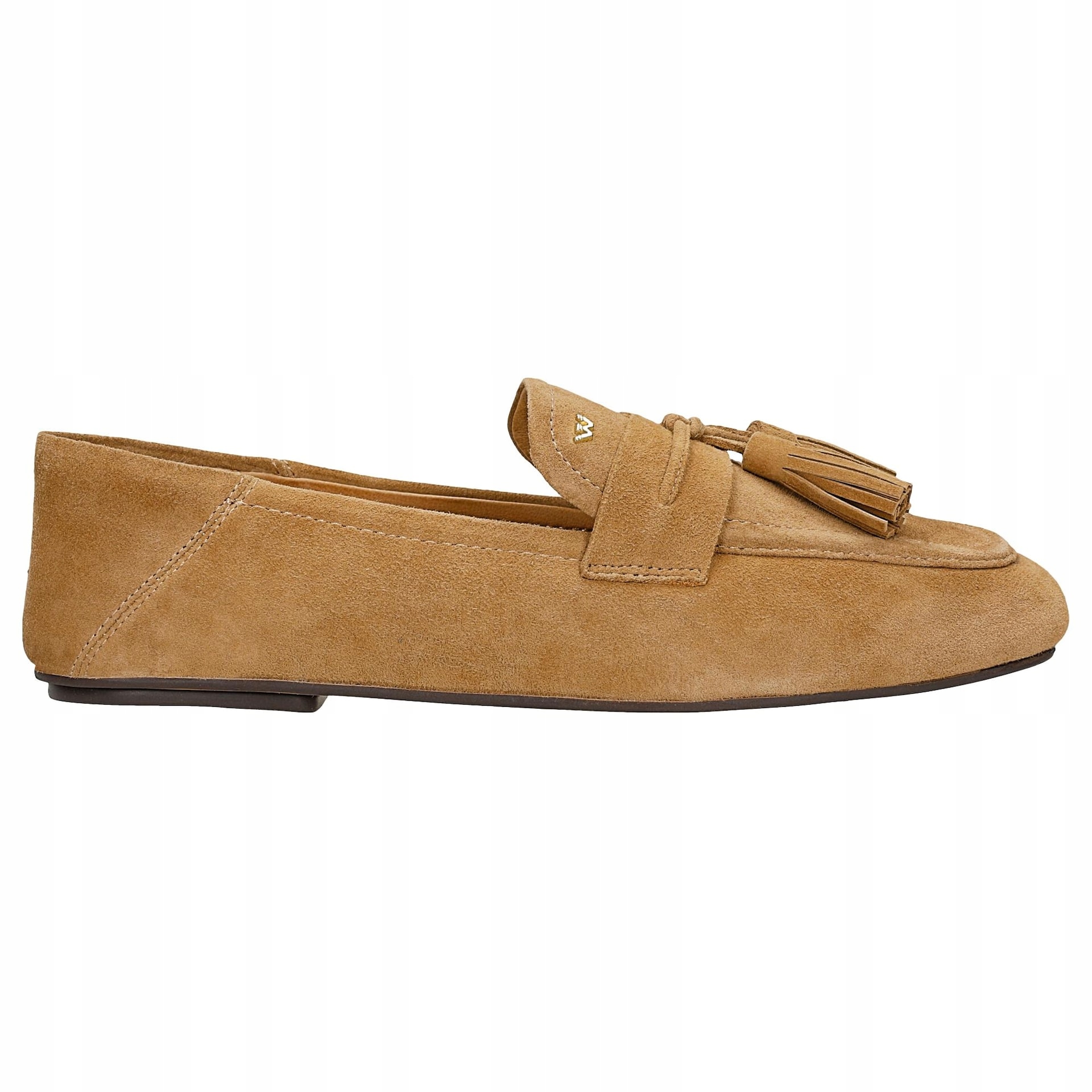 Hnědé červené dámské mokasíny na ploché podrážce, velikost vel.