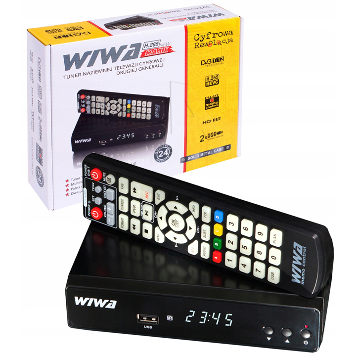 

Tuner Dekoder Telewizji Wiwa DVBT2 Hevc H.265 Maxx