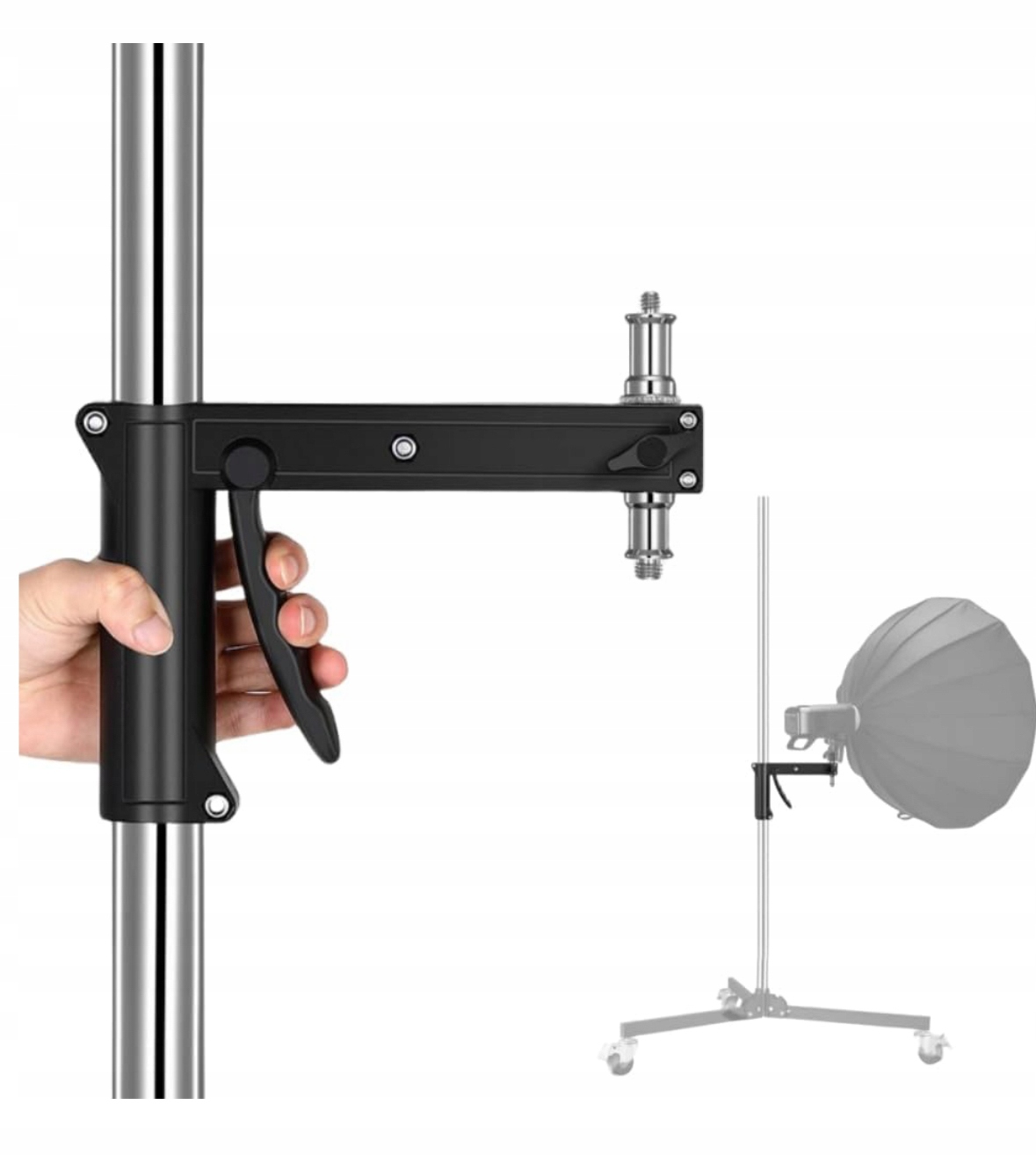 Posuvný držák pro softboxovou lampu s otočnou hlavou Pistolová rukojeť