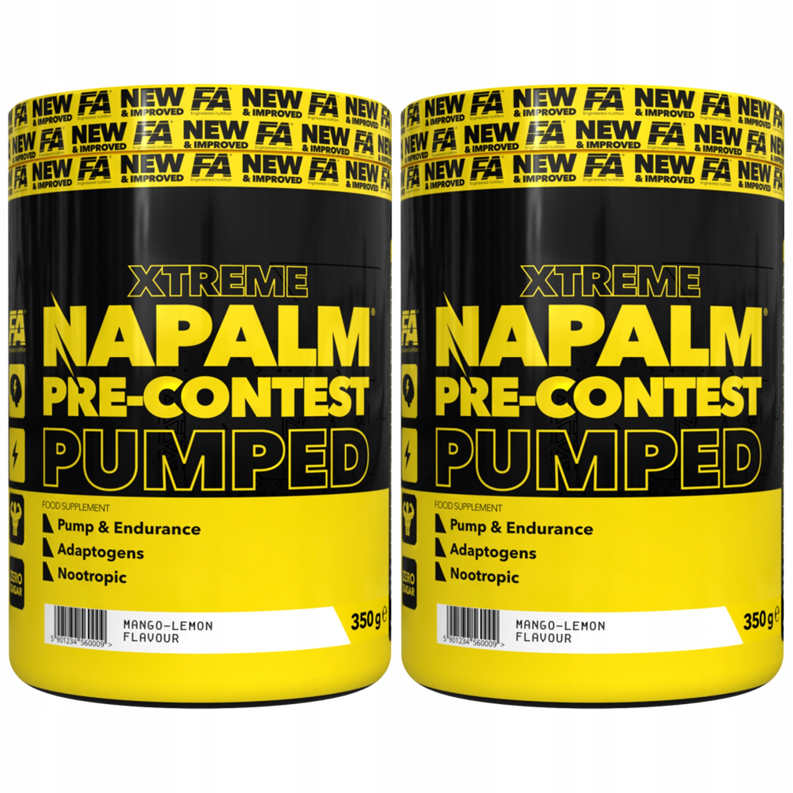 2x Napalm Pre-contest Pumped 350g Předtréninkovka Energie Síla Svaly