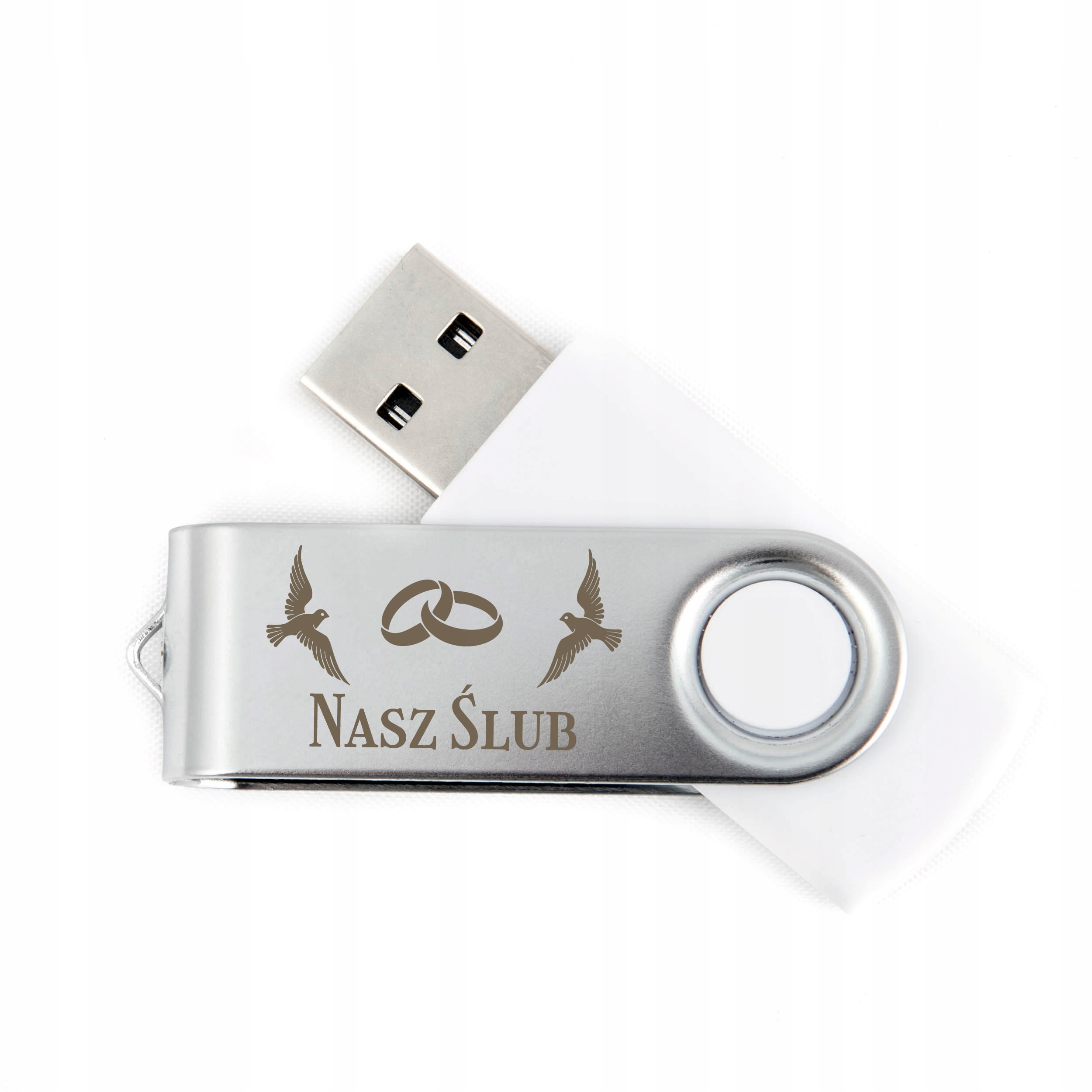 Pendrive Pamięć USB 32 GB 3.0 z grawerem ślubnym Marka MemoRabbit