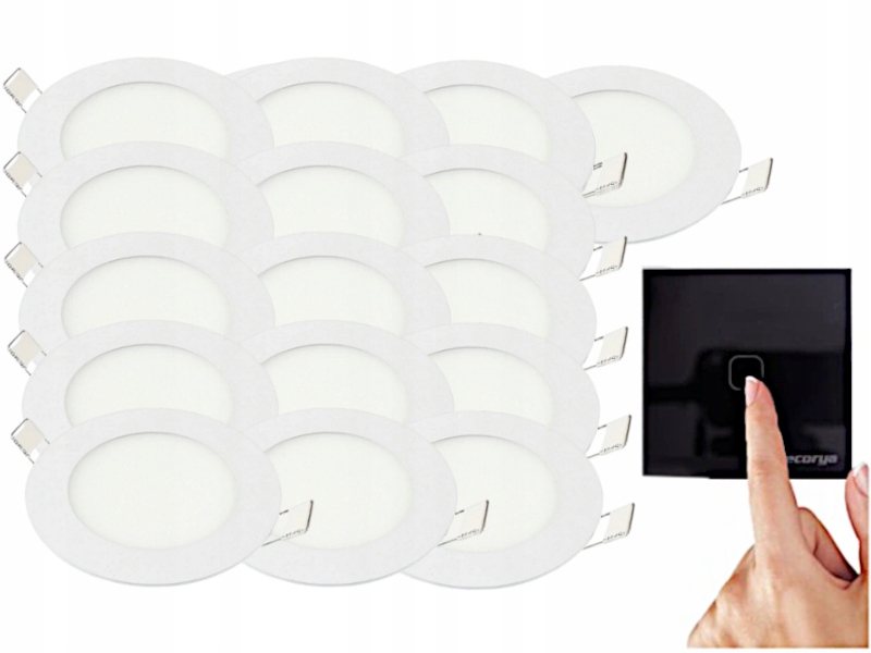 Sada Tenký panel Led svítidlo 3W 16x spínač