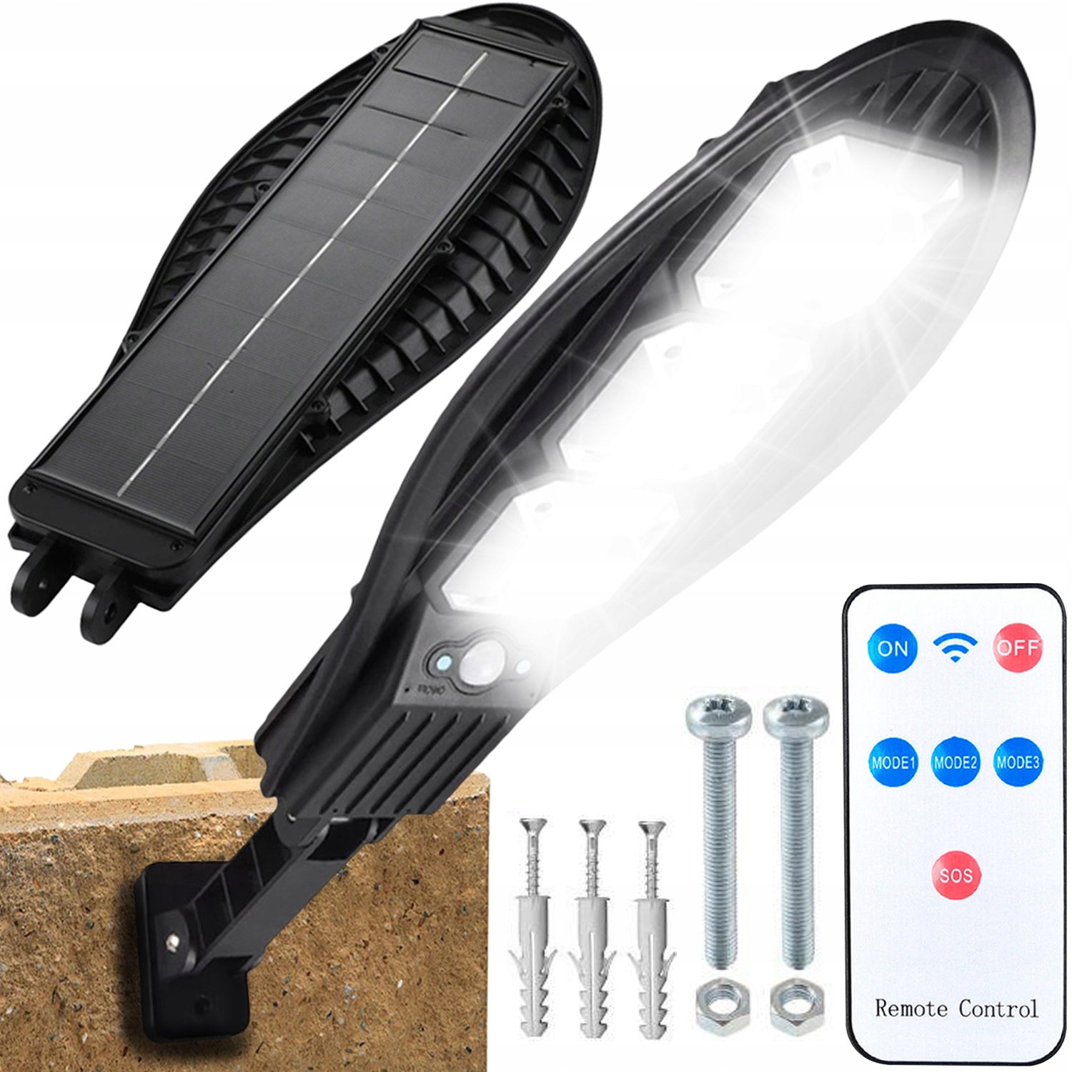 

Mocna Lampa Solarna Led Czujnik Ruchu Zmierzchu Hd