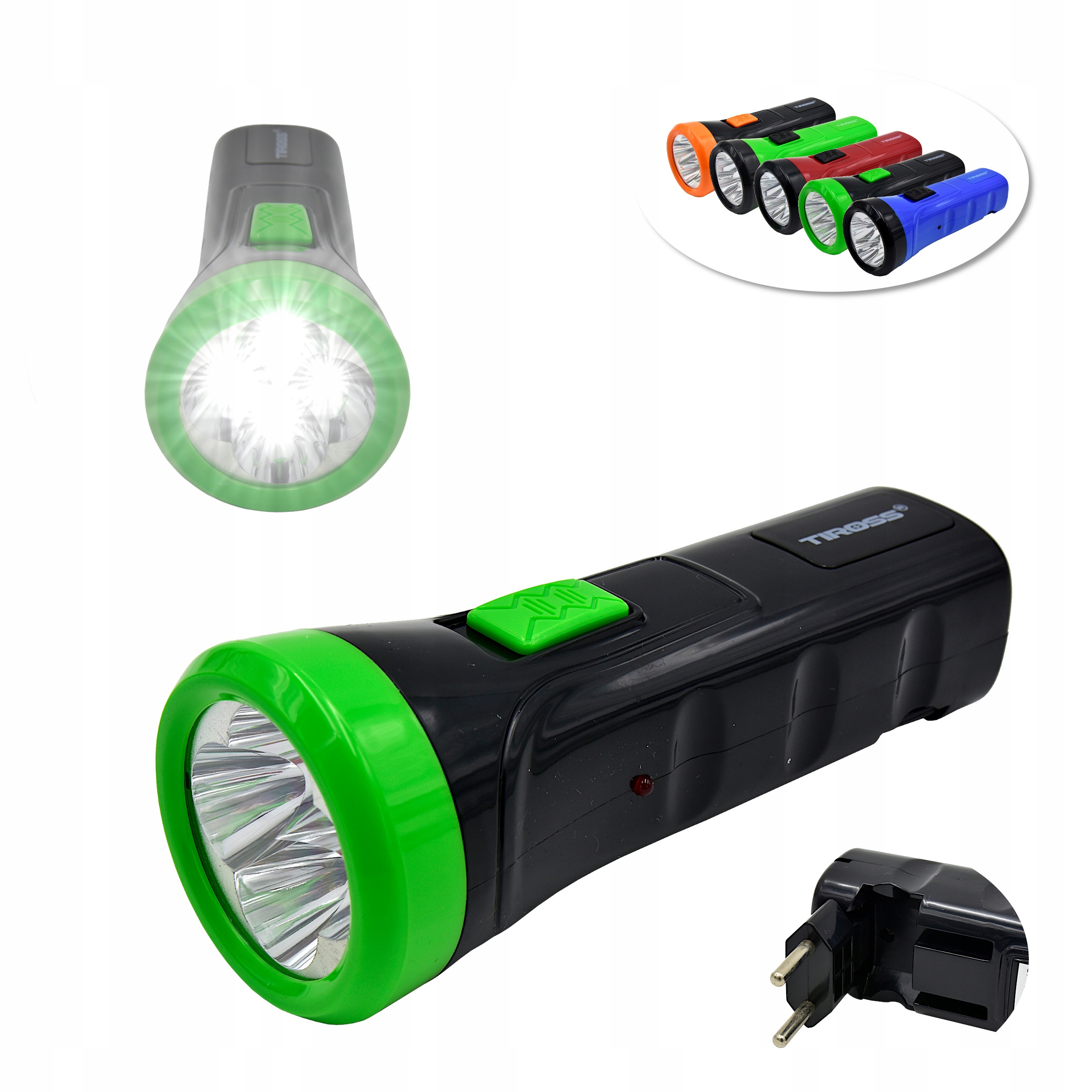 

Latarka akumulatorowa ładowana Tiross 4 Led