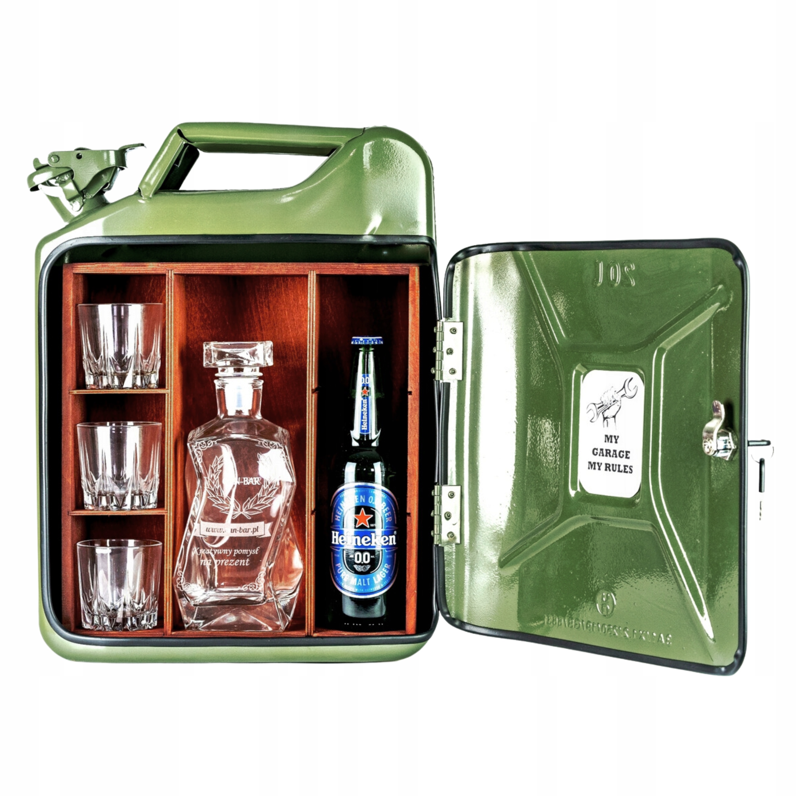 Barová Skříňka Kanystr Nový pro tatínka Dědečka strýčka Masivní Nový Ocelový