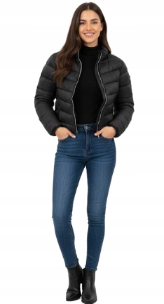 Vila Černá Krátká Zimní Bunda S Prošíváním 42 Kwm