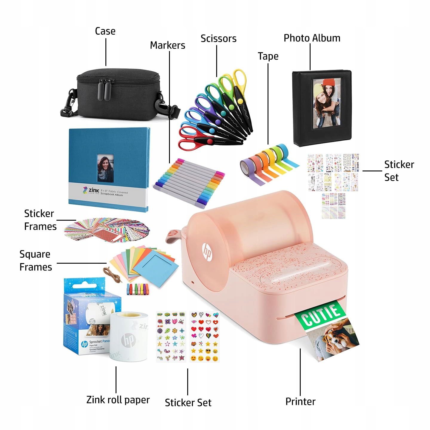 HP Sprocket Przenośna Drukarka Zdjęć i Etykiet Zestaw z Akcesoriami — miniatura 5