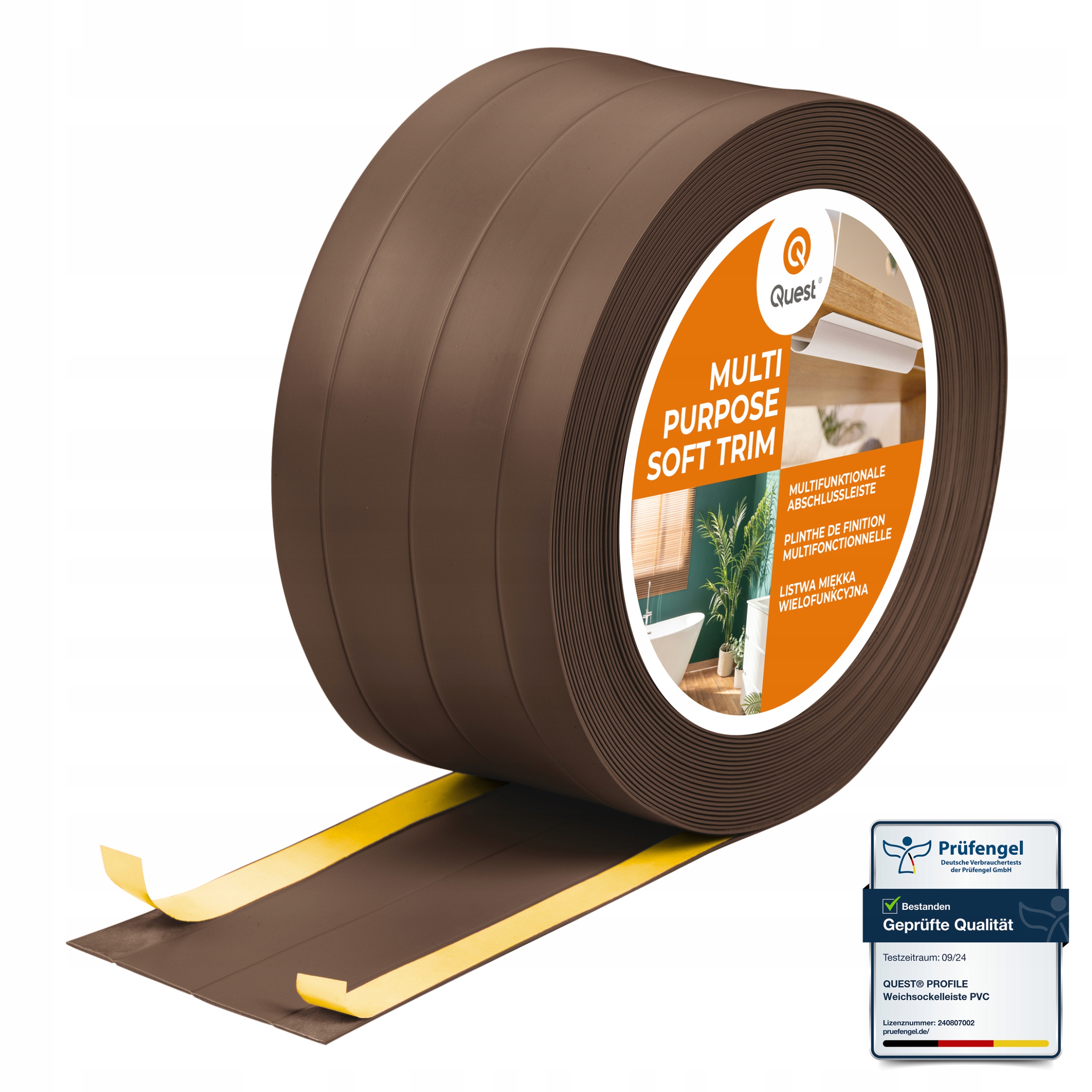 Multifunkčná lišta z Pvc 4in1 samolepiaca, bronz 20 m 120 mm