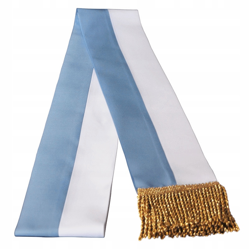 Šerpa na stěžejní poštu bílo-modrá mariánská 14 cm