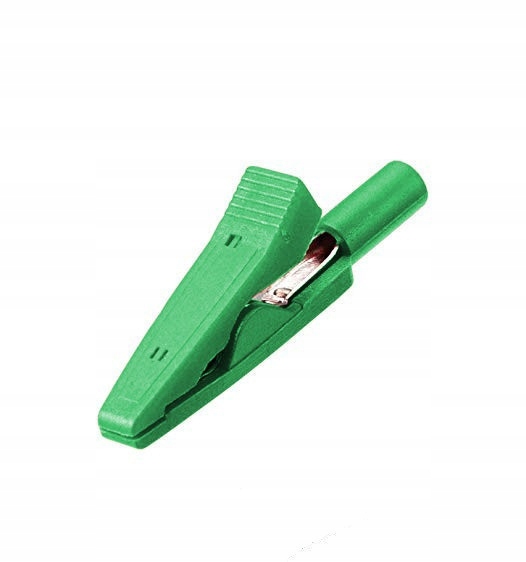 

Krokodylek Izolowany Zielony 41.5MM Gniazdo 2MM