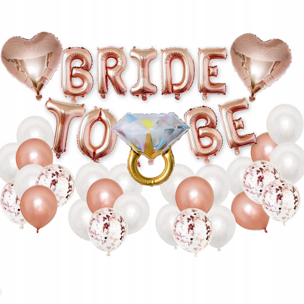 

Zestaw Dekoracji Bride To Be Rose Gold Balony