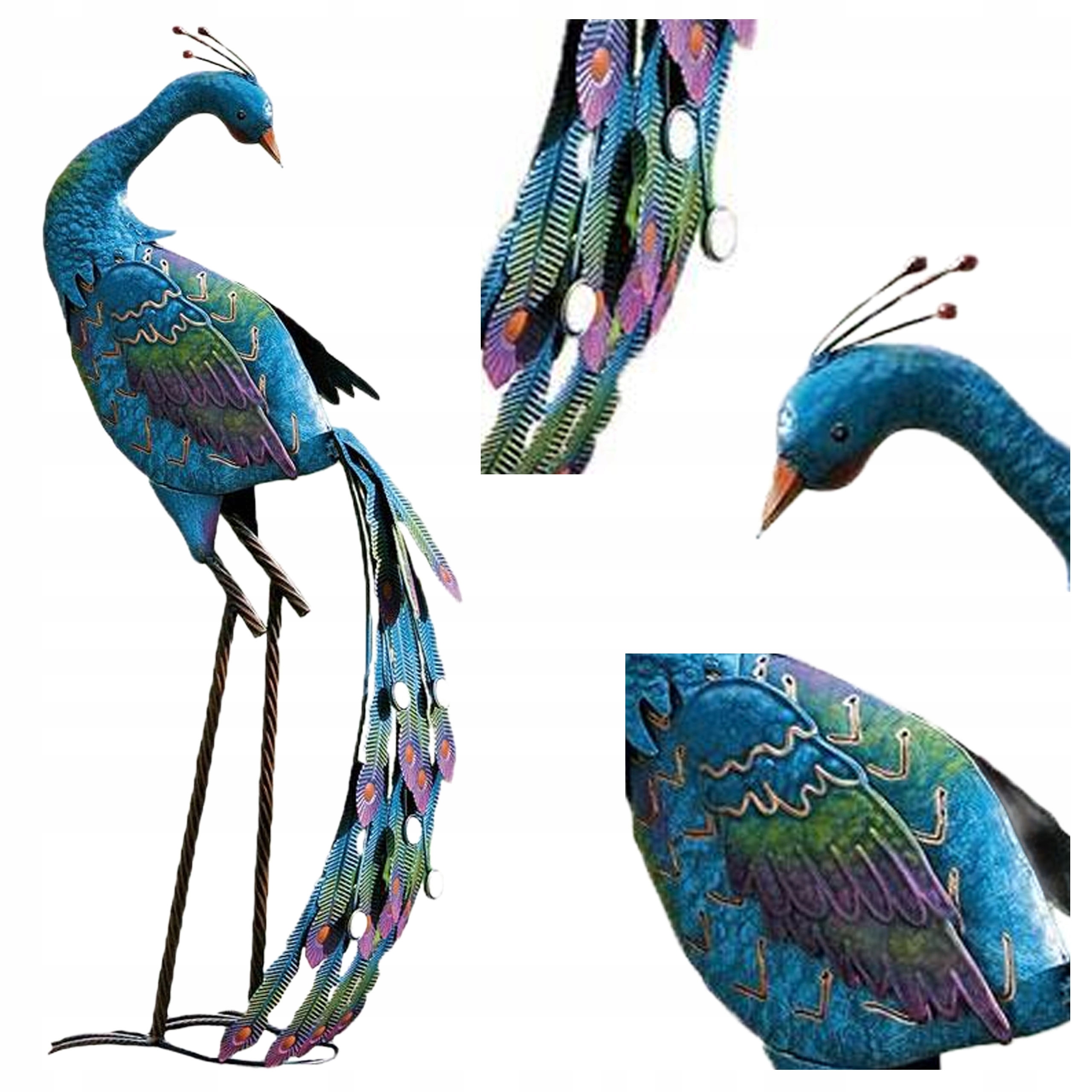 Figurka Dekoracyjna Dekoracja Ozdoba Figura Ogrodowa Do Ogrodu Metalowa Paw