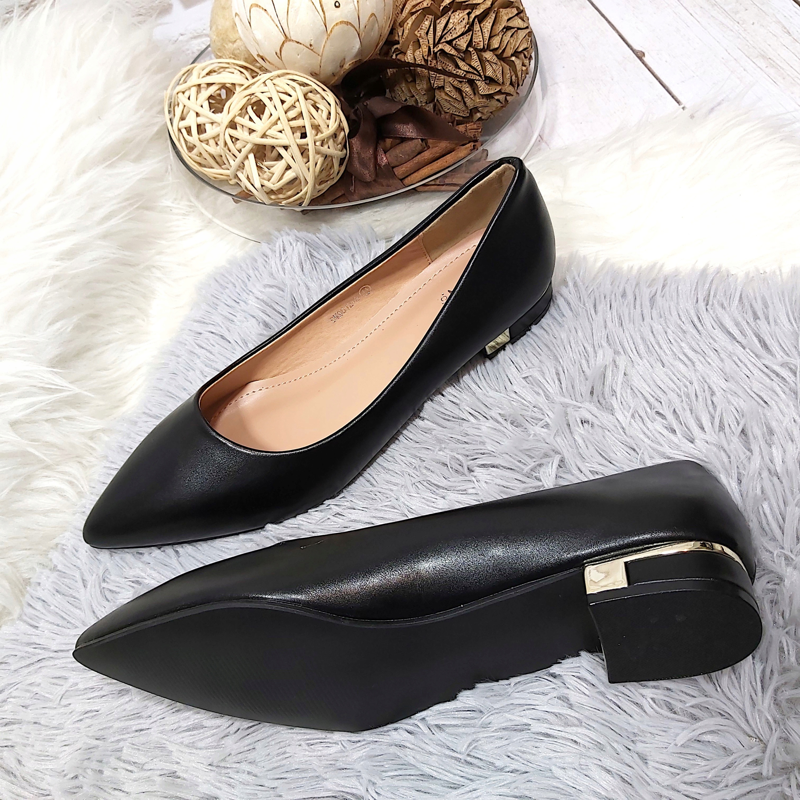 ELEGANCKIE BALERINY DAMSKIE DUŻE ROZMIARY r 41 Rozmiar 41