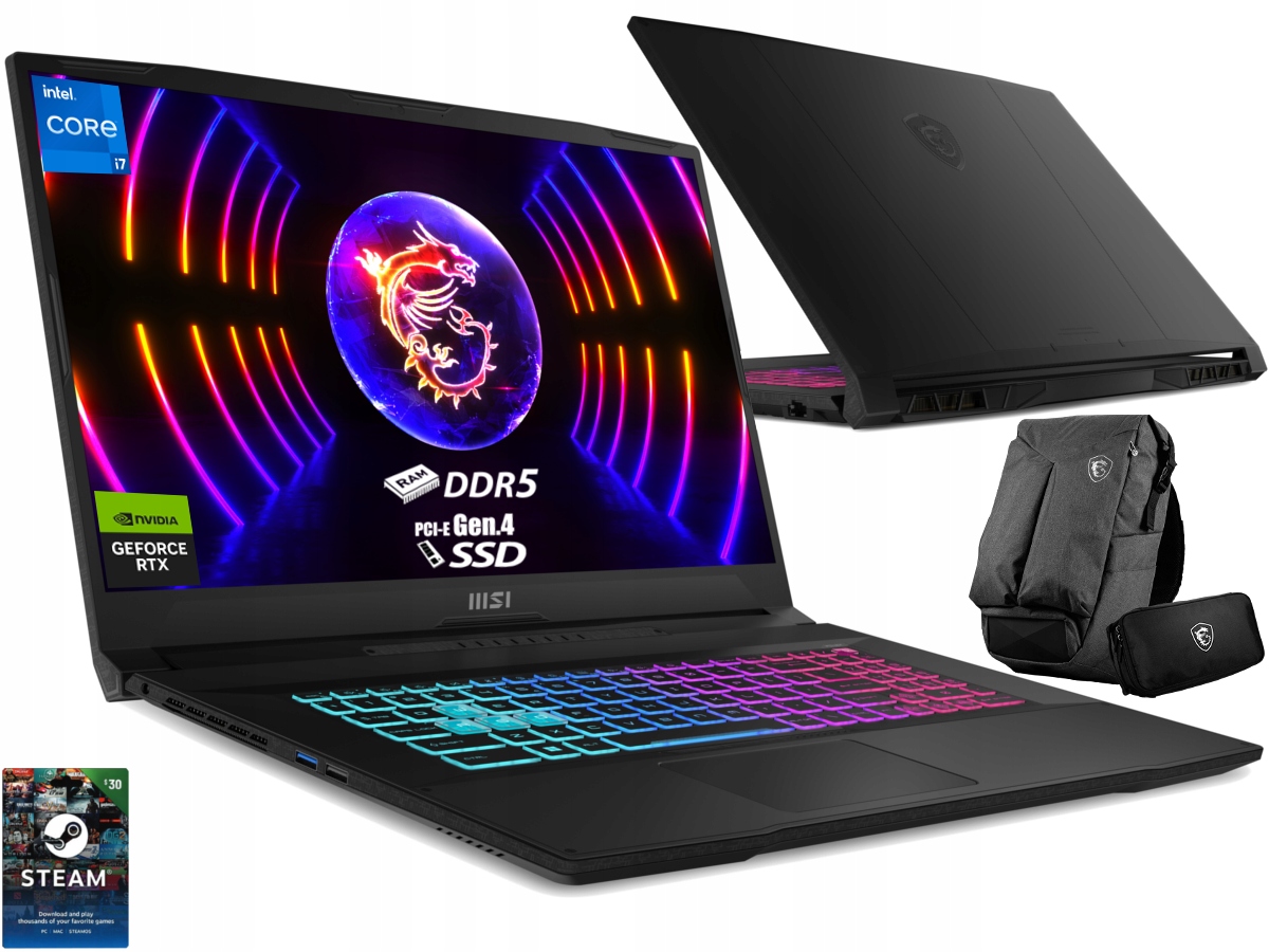 Msi Katana 17 B13VGK-856XPL i7-13620H 17,3'' 32GB 3TB Rtx 4070 W11Pro